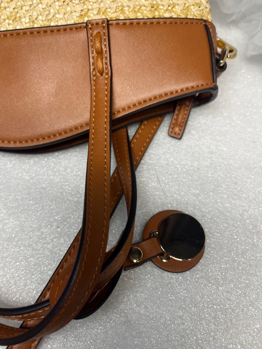 Straw Crossbody Bag Summer Beach Shoulder Top Handle Hobo Tote Woven Bucket Bag - Picture 12 of 12